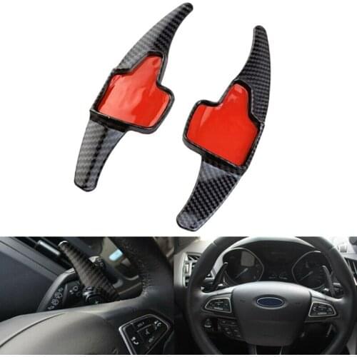ABS Carbon Fiber Steering Wheel Shift Paddle Shifter Extension Shape for Ford Focus Kuga EcoSport Interior Accessories