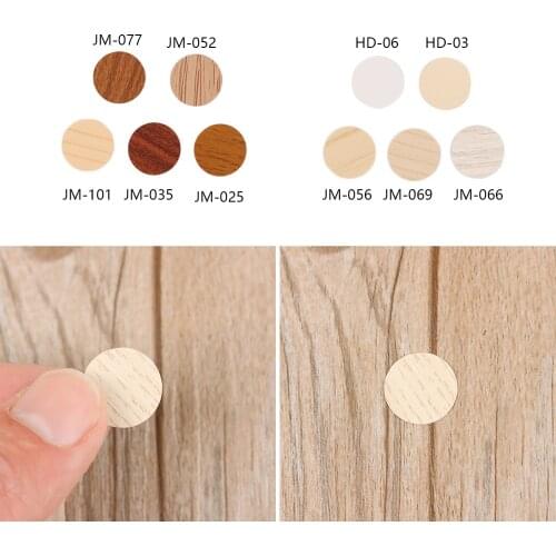 New 96Pcs/sheet 15mm Self Adhesive Decorative Films Cover Cap for Furniture Screw Stickers Wood Craft Desk Cabinet Ornament