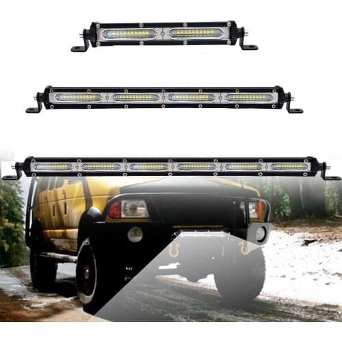 Offroad Super Slim LED Light Bar Single Row 7'' 13 20in SUV 4X4 ATV Off Road Tractor LED Combo Beam Driving Auxiliary Work Lamp