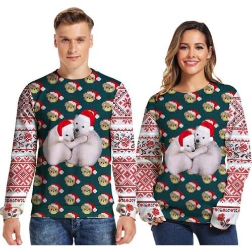 New Autumn Winter Holiday Party Ugly Christmas Sweater Men Women Long Sleeve 3D Hoodie Sweatshirt Pullover Sweaters Jumpers Tops