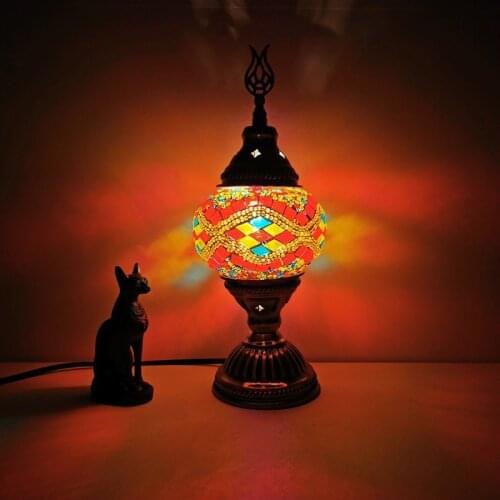 Turkish Mosaic Vintage Glass Table Lamps for Living Room Bedroom Bedside Desk Lamp Dining Room Art Decor Standing Light Fixtures