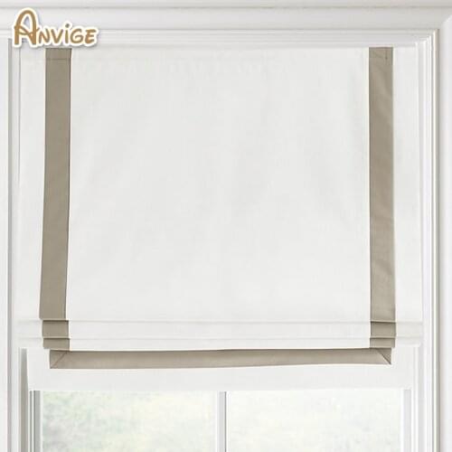 High Quality Striped Full Blackout/Light Filter Roman Shades ,Easy Install Washable Curtains ,Customized Window Curtain Drape