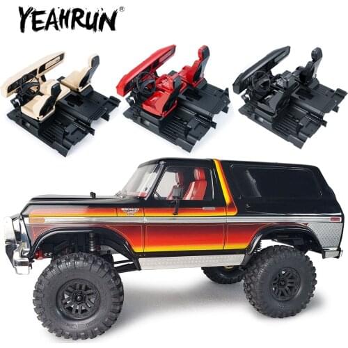 YEAHRUN Plastic Full Interior Body Shell Cab Seat Kit for Traxxas TRX-4 TRX4 Bronco 1/10 RC Crawler Car Upgrade Parts