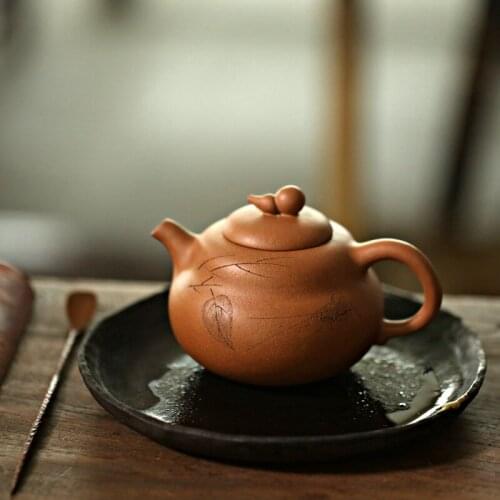 Yishuitang Yixing raw ore purple clay teapot tea set pure manual Duan clay gourd teapot