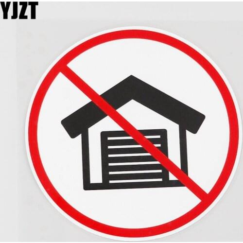 YJZT 11.6CMX11.6CM Prohibition Sign PVC Decal House Car Sticker Accessories 11B-0201