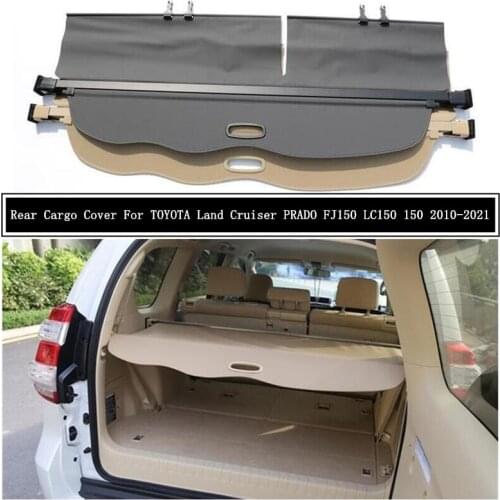 Rear Cargo Cover For TOYOTA Land Cruiser PRADO FJ150 LC150 150 2010-2021 Partition Curtain Screen Shade Trunk Security Shield