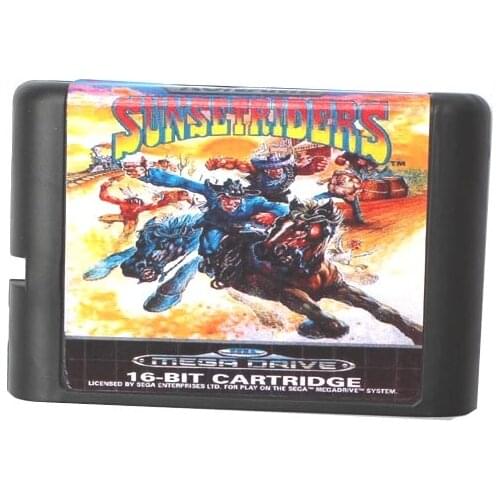 Sunset Riders 16 Bit Game Card For Sega Mega Drive & Sega Genesis