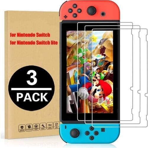 3Pack For Nintendo Switch Glass Tempered Glass Screen Protector 9H Hardness Glass For Nintendos Switch Lite Nintend Screen Film