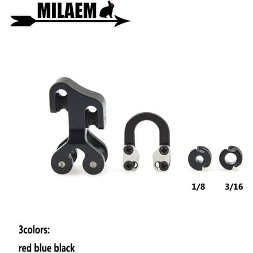 1Set Archery Bowstring Cable Slide Metal D Loop Ring Aluminum Peep Sight 1/8 3/16 Size Compound Bow Hunting Shooting Accessories