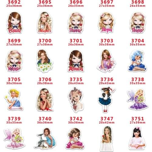 10 pcs Russian Resin Flatback for Hair Bows Planar Resin Crafts Custom Resin for DIY Phone Decorations P3692