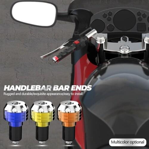 2PCS CNC Aluminum Motorcycle Handlebar Gear Balanced Plug Moto Handle Bar End Grips Slider for 16-18mm Motorcycle Accessories