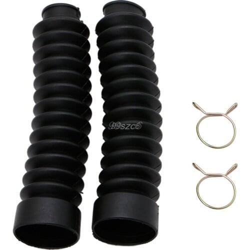 2Pcs Front Fork Motorcycle Dust Cover Gaiters Gators Boots Black Shock Absorber DropShip Dropshipping