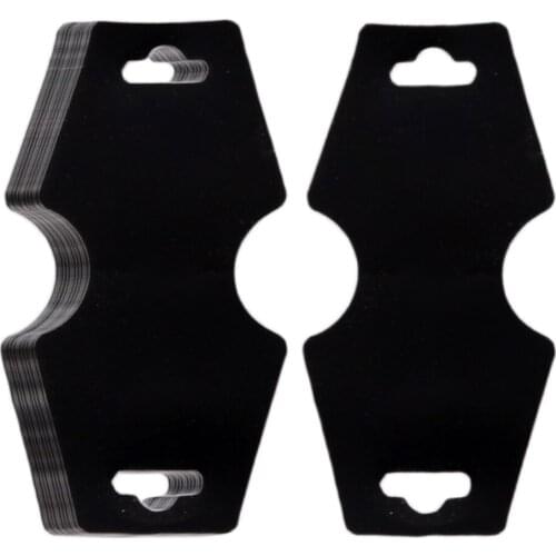 200 Pieces Jewelry Necklace or Bracelet Hair Elastics Display Cards, Blank Plastic