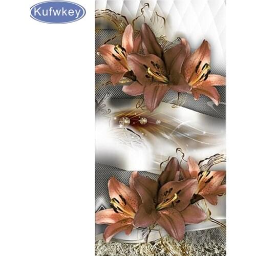 DIY Diamond Embroidery,square Diamond abstract flower lily Full rhinestone 5D Diamond painting cross stitch,needlework
