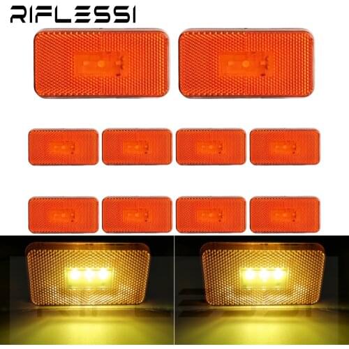 10 x 24V Side Lights For Scania Heavy Truck Trailer LED Signal Lamp Amber