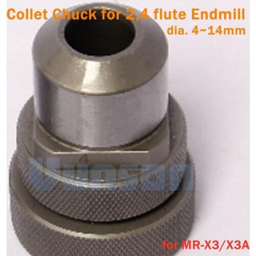 1pcs Collet Chuck Clamping Range 4~14mm 2,4 Flute Endmill for MR-X3/X3A End Mill Grinder Sharpener Machine