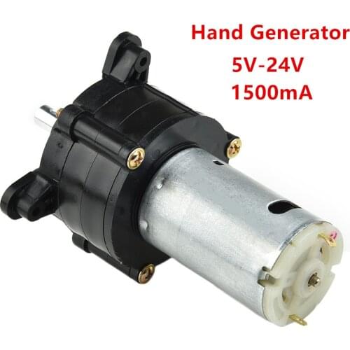 DC 6V 12V 24V Generator Hand Dynamo 1500mA Hydraulic Test Generator Power Supply Wind Power Generation Motor Easy Operation