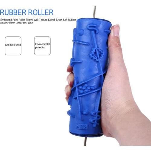Creative Line Pattern Paint Roller Sleeve Wall Texture Stencil Brush Soft Rubber Roller Pattern Decor For Home Decoration