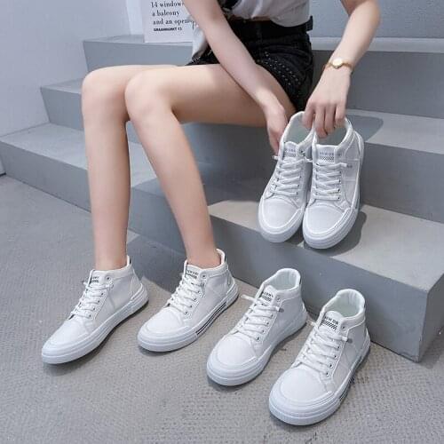 Shoes for women 2021 autumn lace up Casual shoes women fashion High top white shoes women korean sneakers zapatillas de mujer