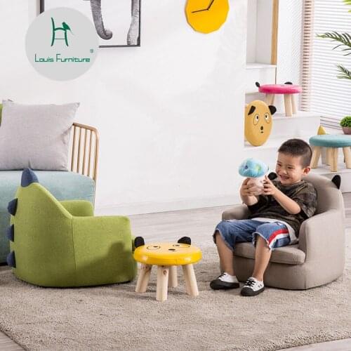 Louis fashion Childrens Sofas nursery baby stool seat princess boy girl cute cartoon animal lazy washable
