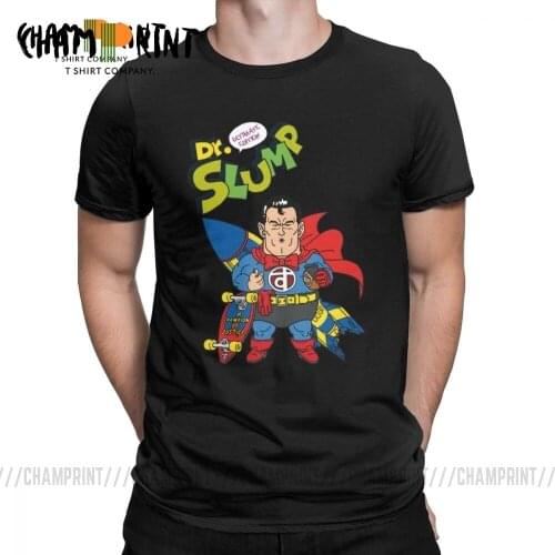 Men T Shirts Dr. Slump Amazing Short Sleeve Ultimate Edition Tees Crewneck Clothing 100% Cotton Plus Size T-Shirt
