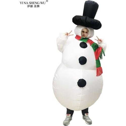 Inflatable Costume Halloween Cartoon Movie Snowman Women Men Cospaly Party Snow Costume Childrens Day Stage Sets For Boy Girl