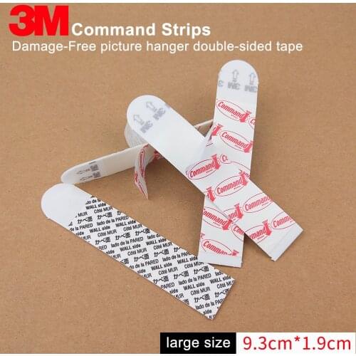 3m command strips picture frame wall hanger, Damage-Free Hanging,large size 9.3cm*1.9cm 3M hanger double-sided tape