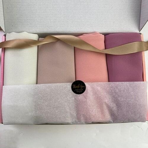 New Chiffon Hijab Scarf Malaysian Womens Scarves Hijabs Long Shawl Headscarf Packing With Gift Boxes