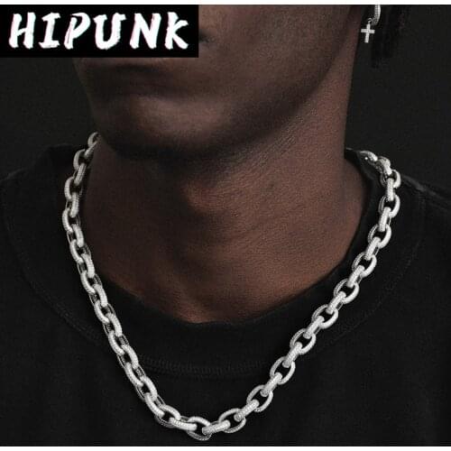 Charm Miami Iced Out Cuban Link Chain Micro Pave CZ Necklace For Rapper Men Women Gift