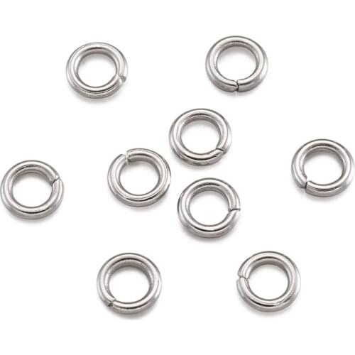 4mm 5mm 6mm 7mm 8mm Round Stainless Steel Open Jump Rings Split Rings Single Loops Connector for Jewelry Making Necklace Earring