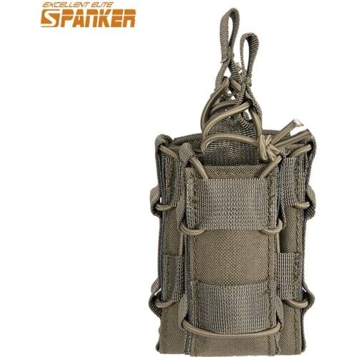 EXCELLENT ELITE SPANKER Tactical Double Magazine Pouch M4 + Pistol Pouch Outdoor Hunting Magazine Pocket Clip