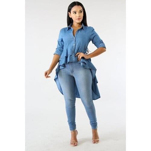 OUYILUO Blouses With Sleeves
