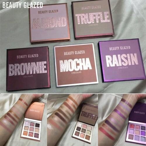 Beauty Glazed Chocolate Eyeshadow Pallete BROWNIE Pressed Powder Palette Matte Glitter Siny Eye shadow Palette Nude Eye Pigment
