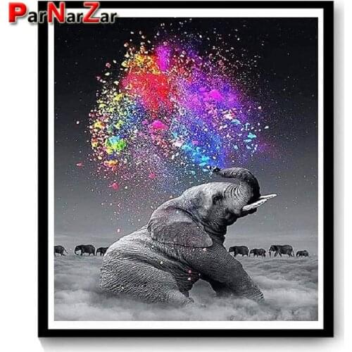 ParNarZar 5D Elephant Diamond Painting Diy Painting Kit Crafts House Wall Decoration