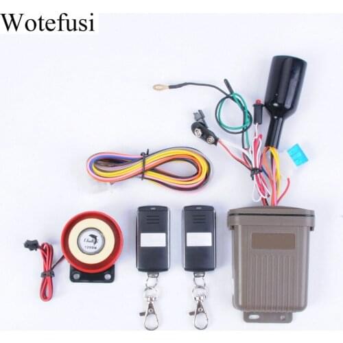 Wotefusi 125dB Motorcycle Anti Theft Security Burglar Alarm System Metal Remote Control Engine Start Bike Sensor Alarm [PA624]