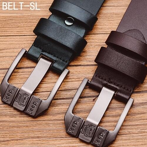 Luxury Belt Mens Belts Pronged Buckle Mans Genuine Leather Strap for Jeans High Quality Wide Brown Color Fashion Designer Belt