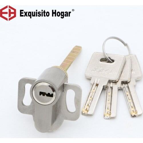 Locking Lock Door Cylinder Handle Pressure Lock Key Brass Interior Door 15# Single Hardware Core Rod