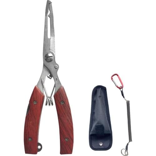 Fishing Scissors Pliers Fish Lip Gripper Grip Holder With Hook Remover Split Ring Line Cutter Multi-Tool Fishing Accessories Set