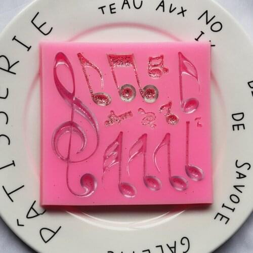 Music Notes Set Silicone Mould Chocolate Mold Handmade Cake Decoration mold XGY-175