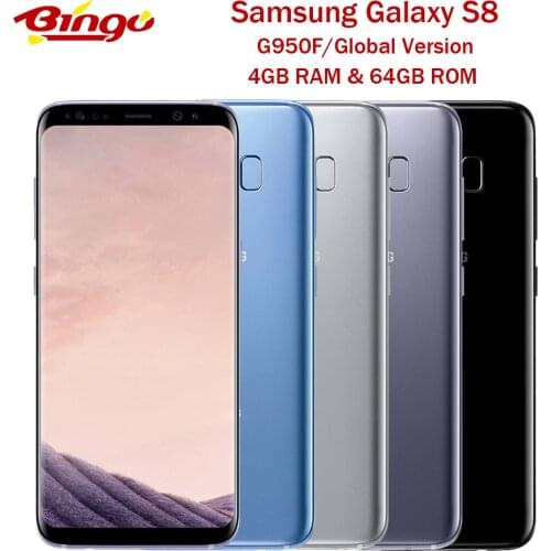 Samsung Galaxy S8 G950F Original Global Version Android Phone Exynos Octa Core 5.8" 12MP&8MP RAM 4GB ROM 64GB NFC Fingerprint