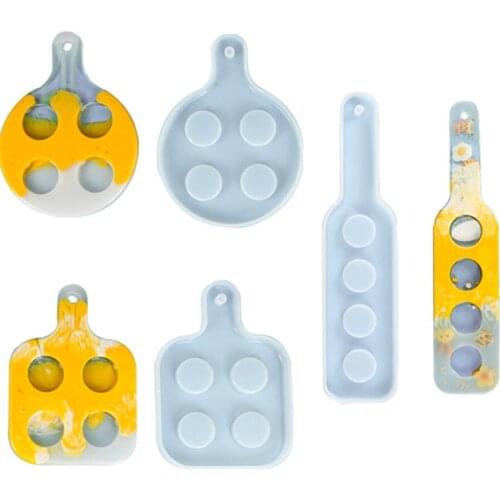 DIY Crystal Epoxy Resin Mold Wine Glass Tray Wine Beer Rack Mirror Silicone Mold For Resin