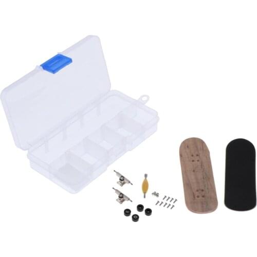 Finger Skateboards Wooden Fingerboard Professional Finger SkateBoard Wood Basic Fingerboars with Bearings Anti-slip Pad Set