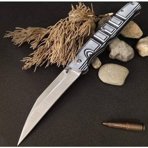 D2 Steel Folding Knife, G10 Handle Pocket Knife, Portable Outdoor EDC Hand Tool, Camping, Mountaineering, Adventure, Fruit Knife