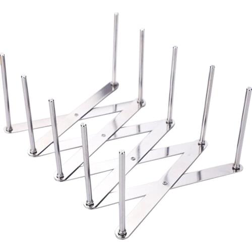 Plate Organizer Retractable Kitchen Lid Pan Plate Rack Extendable Holder Multifunctional Steamer Stand Adjustable Length