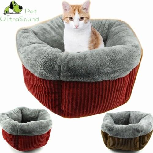ULTRASOUND PET Dog Bed Warming Dog House Oxford CloTH Soft Corduroy Material Nest Dog Baskets Fall Spring Kennel For Cat Puppy