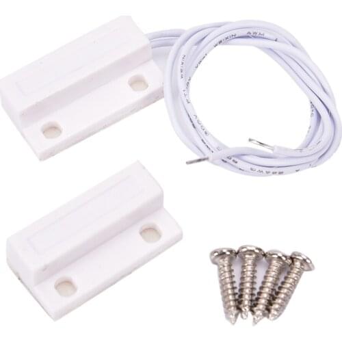 1PC Recessed Magnetic Window/Door Contacts Security Alarm Switch Reed W/Adhesive Normally Closed NC