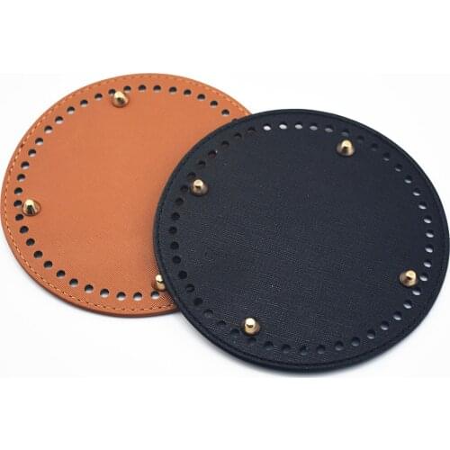 Bag Bottoms Leather Bag Round Bottom Women DIY Classic Retro Replacement for Girls Bucket Bags Handbag Bag Accessories 23*23cm