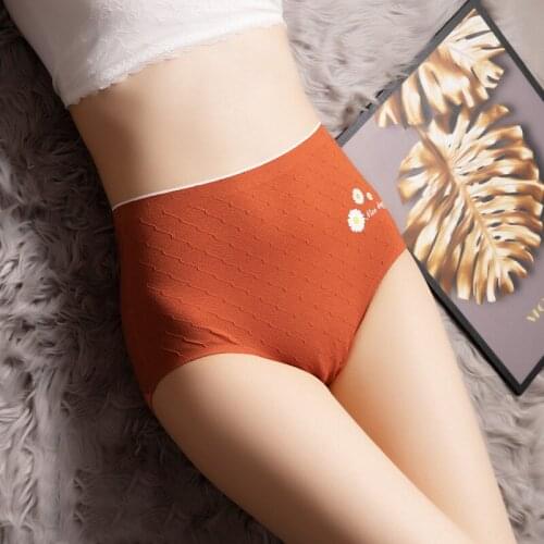 Womens Underwear Lovely Low-Waisted Striped Panty Breathable Pure Cotton Sexy Elastic Bow Soft Lingerie Floral Printing Panties