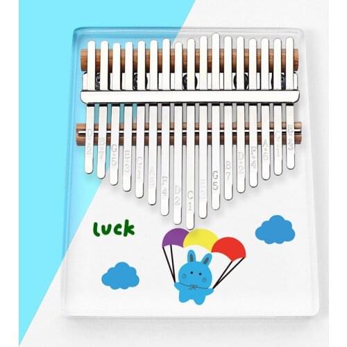 Kalimba 17 Keys Transpaent Finger Piano Professional Painted Musical Instrument Enjoyable Thumb Piano Gifts For Adults Learners