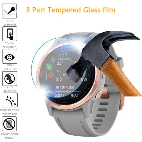 3pcs Watch Screen Protector Film For Garmin Fenix 5 5s Plus 6S 6X 6 Pro Protective Ultra Clear Tempered Glass Film